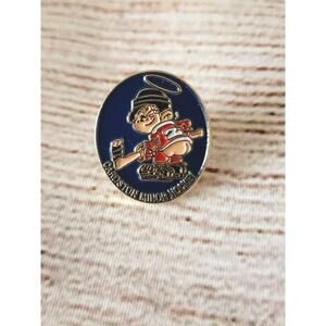 Hockey Butt Mooning Cardston Minor Lapel Hat Pin Vintage